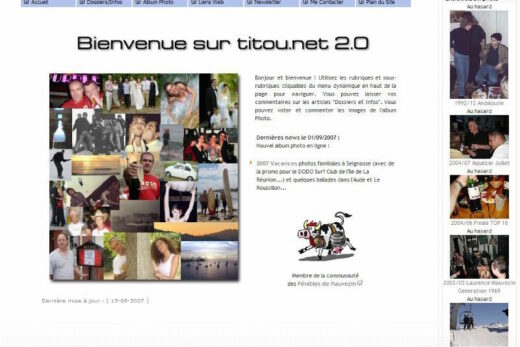 Page d'accueil de titou.net 2.0
